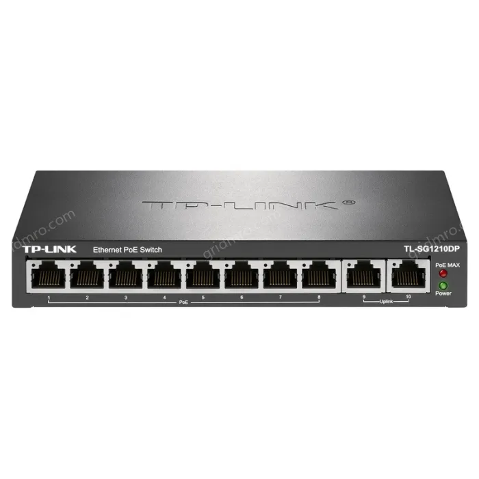 10 port Full Gigabit Ethernet PoE switch/8GE (PoE) + 2GE